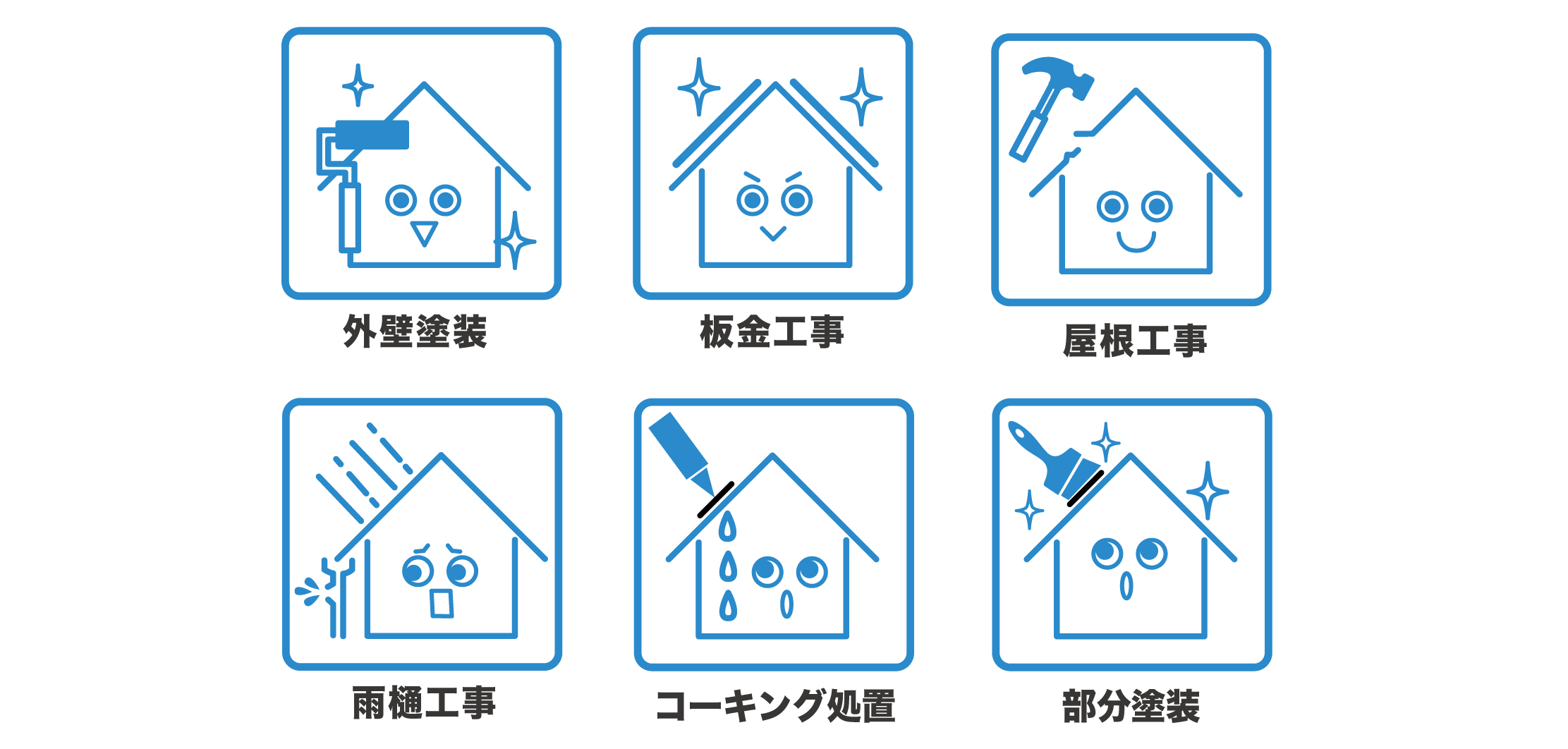 外壁工事の種類